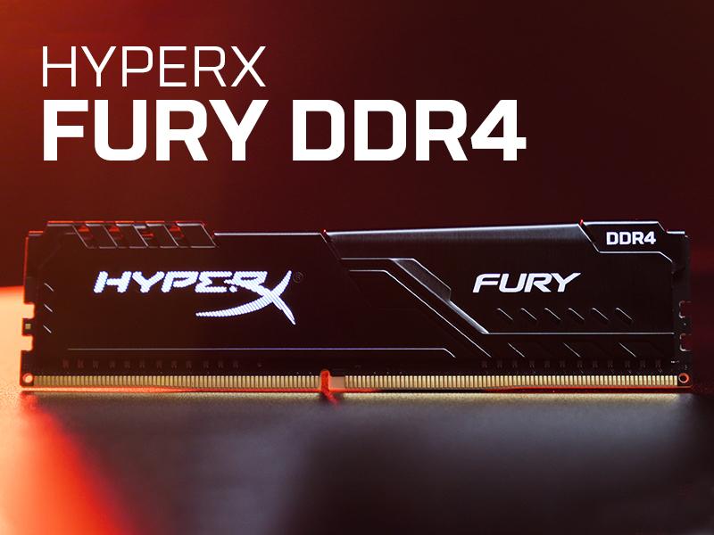 HyperX Fury 8GB 2666MHz DDR4 CL16 DIMM 1Rx8 Black XMP Desktop